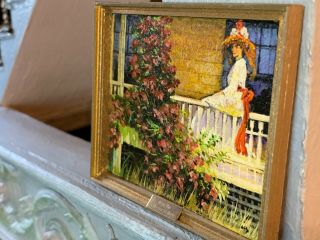 Miniature Dollhouse Artisan George Schlosser Gallery PAINTING 