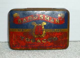 Bandsman - Silk Flake - Tobacco Tin - Melbourne Australia - Rare Tin