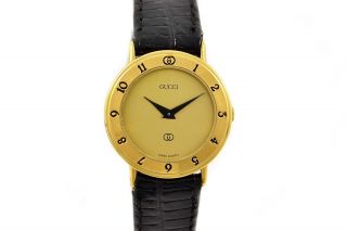 Vintage Gucci 3000l Gold Plated Ladies Quartz Watch 1539