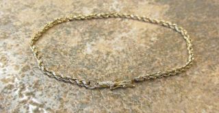 14kt Yellow Gold Link Rope Bracelet 7 - 3/4 " 1.  6grams Cs - 2004