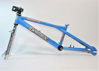 Vintage Haro Shredder Sky Blue Fusion Bmx 20 " Wheel Bicycle Frame And Fork Set
