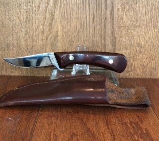 Vintage Western W82 U.  S.  A.  Made Knife With Leather Sheath,  Hunting Knife - $69.  99