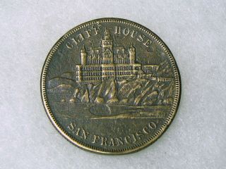 Vtg.  Rare San Francisco Cliff House Token Coin Souvinir Of Earthquake & Fire