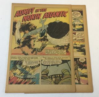 1943 Four Page Cartoon Story Wwii Royal Canadian Air Force Patrol Rcaf Adrift