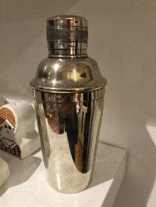 SILVER Plated ART DECO COCKTAIL SHAKER Elkington 1930s VTG 4