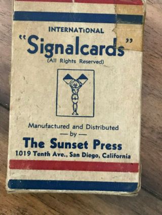 Vintage " Signalcards " • Wwii • U.  S.  Navy / International Signals • Semaphore