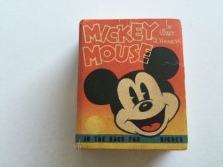 Mickey Mouse Vintage 1476 - Race For Riches - Big Little Book - Disney Vg