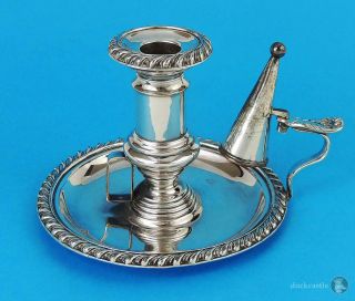 Regency George Iii Old Sheffield Plate Chamber Candlestick C1815 Extender