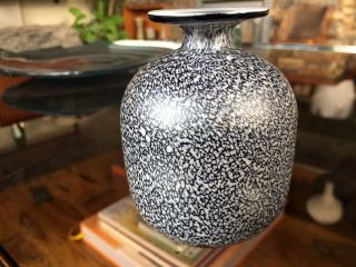 Stunning Vintage Isle Of Wight Glass Small Speckled Vase / Scent Bottle
