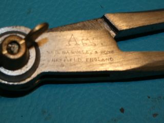 2 VINTAGE BARNSLEY LEATHERWORKERS CALIPERS TOOLS SHOEMAKER COBBLER SADDLERY 3