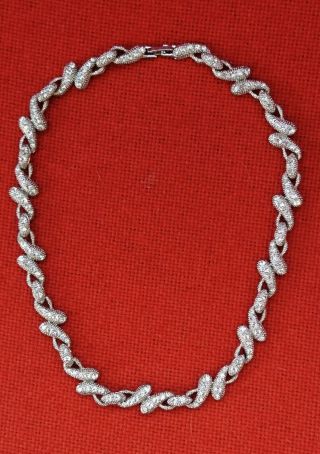 Vintage Ciro Of Bond Street Heavy DiamantÉ Necklace Signed