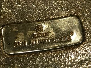Vintage Large Sterling Silver Belt Buckle - Ben Nighthorse 6