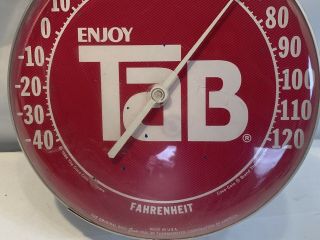 VINTAGE TAB SODA THERMOMETER Pop Cola Advertising Sign 3