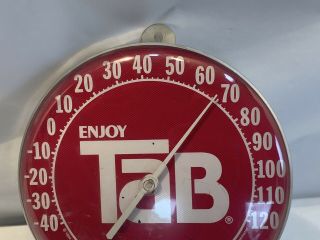 VINTAGE TAB SODA THERMOMETER Pop Cola Advertising Sign 4