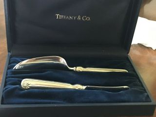 Tiffany & Co Shell & Thread Cheese Serving Set Knife & Server W/original Box