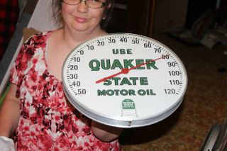 Vintage 1950 ' s Quaker State Motor Oil Gas Station 12 