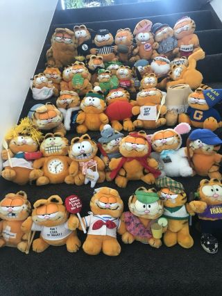 40 Vintage 1978 - 1981 Garfield Plush Dakin With & Without Tags Collectibles