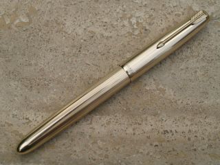Vintage Parker 51 Rolled Gold Fountain Pen 1950’s
