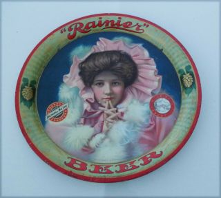 Rainier Evelyn Nesbitt Beer Serving Tray - Seattle Ca 1903 Rare Pre - Pro