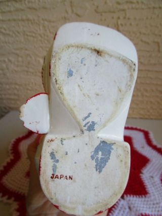 VINTAGE RARE LARGE CERAMIC CHRISTMAS BOOT WITH 3 BABY PIXIE ELF ' S 8