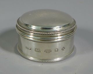 Vintage Hallmarked Sterling Millennium Silver Box Pyx? Gilt Interior London 2000