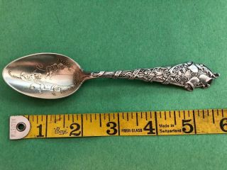 Antique Sterling Silver Spoon.  925 Happy Year Ring In The Johnston & Co.