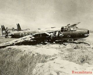 Org.  Photo: Shot Down Japanese G3m Bomber In Field