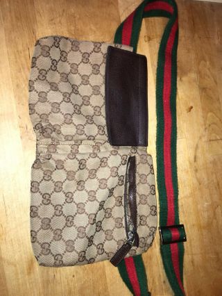 Authentic Vintage Gucci Waist Belt Bum Bag Fanny Pack Purse Handbag Unisex