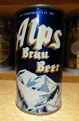 Alps Brau Beer Flat Top Can - Usbc 30 - 07 - Rare - Awesome