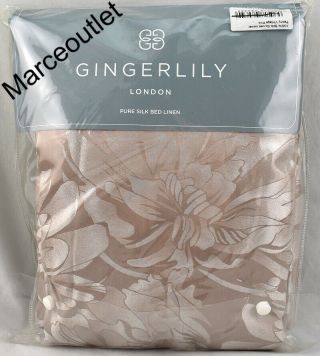Gingerlily London 100 Silk Peony Vintage Pink Full / Queen Duvet Cover