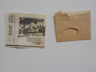 Wwii V - Mail Greeting Card 1944 With The Eclipse Of The Rising Sun World Ww2