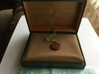 Rolex Vintage Green Wooden Box Inner & Outer Box