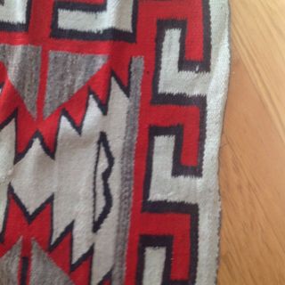 SPECIAL DEAL Vintage 1940s Navajo Native American Wool Rug 6 X 4.  5 ft 10