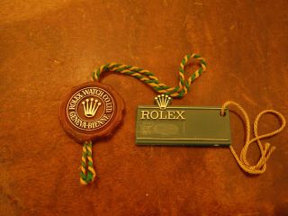 Vintage 70s 80s Blank Rolex Pre Holo Red Tag And Large Crown Tag