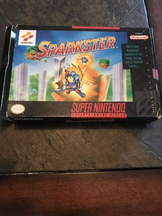 Sparkster (snes) Nintendo Cib Complete Box Konami 1994 Rare