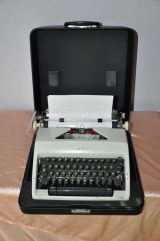 Vintage Olympia Typewriter De Luxe Black Hardshell Case W.  Germany
