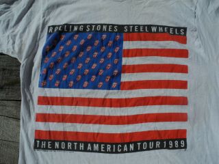 Vintage 1989 Rolling Stones North American Concert Tour Shirt Xl Rare