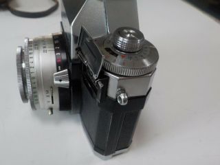 Vintage Contaflex camera with leather case Zeiss lens Tessar 1:2.  8 f=50mm 8