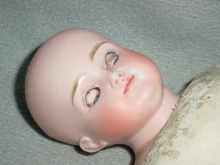Antique Closed Mouth Turned Head Bisque Doll 12
