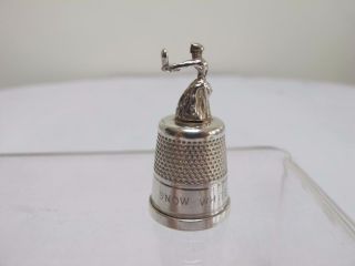 Silver Thimble Snow White Vintage Hallmarked Sterling James Swann Collectors