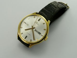 Vintage 1960s Technos 118 25j Automatic G/p Oversize 38mm Gents Wristwatch Vgc