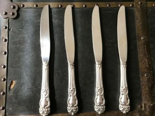 Reed And Barton Festivity (tiger Lily) Silver Plate Knives Set Of 4