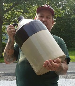 Antique Vintage 5 Gallon Whiskey Crock.