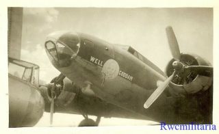Org.  Nose Art Photo: B - 17 Bomber " Well Goddam "