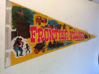 Vintage Frontier Village Amusement Park San Jose California Pennant