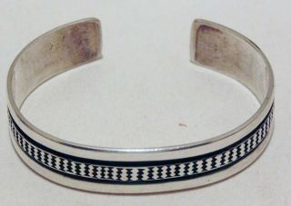 Vintage Navajo Arts & Crafts Guild Sterling Silver Cuff Bracelet