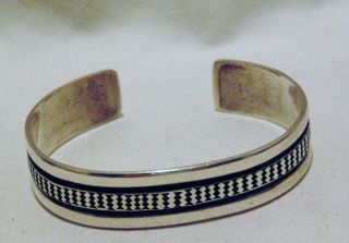 Vintage Navajo Arts & Crafts Guild Sterling Silver Cuff Bracelet 2