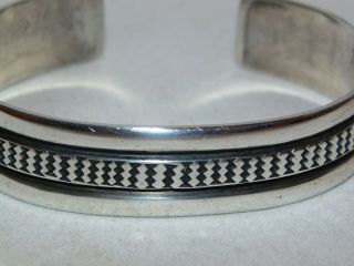 Vintage Navajo Arts & Crafts Guild Sterling Silver Cuff Bracelet 3