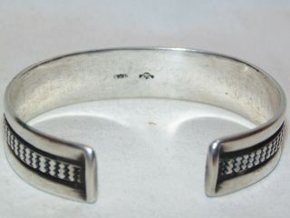 Vintage Navajo Arts & Crafts Guild Sterling Silver Cuff Bracelet 4