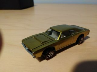 Hot Wheels Custom Dodge Charger Yellow Redline Mattel Vintage 1968 Great Car 6
